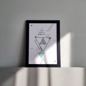 Autorska Geometryczna Ilustracja Z Ramką 21x29,7 cm